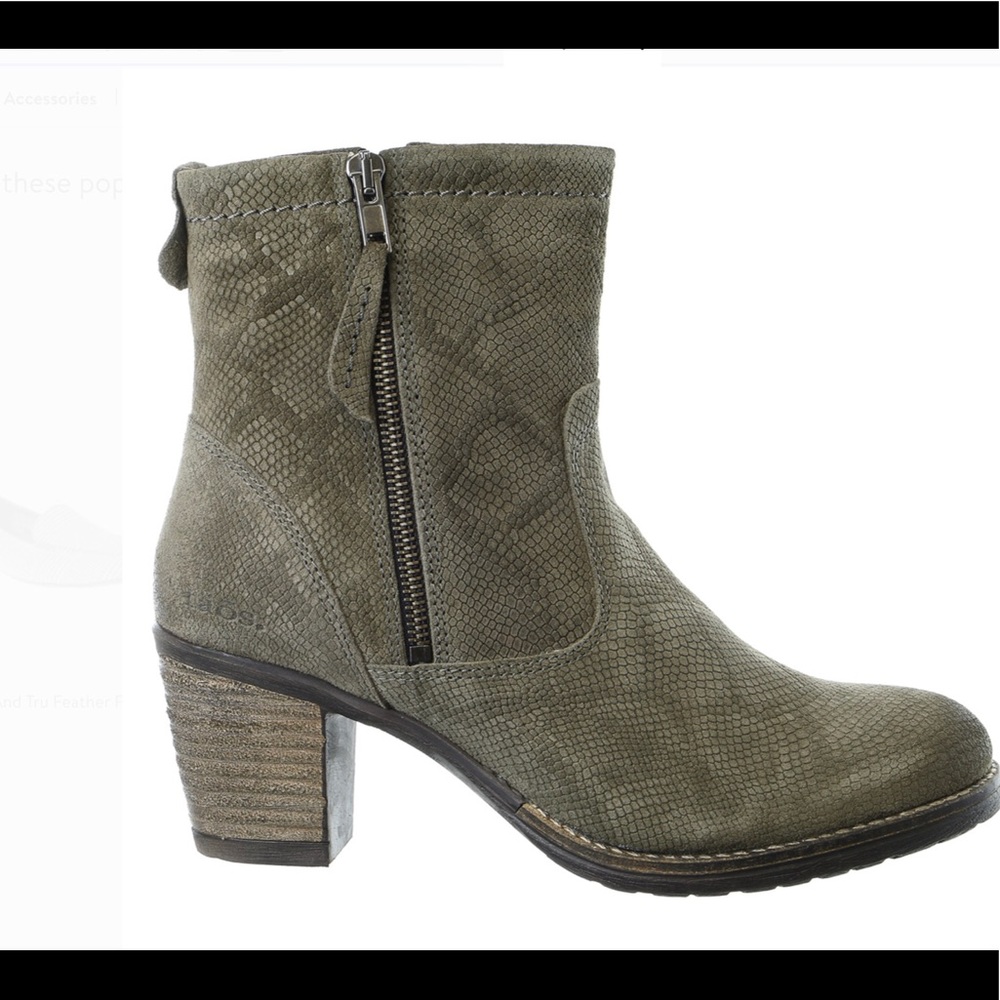 Taos Reptile embossed suede boot